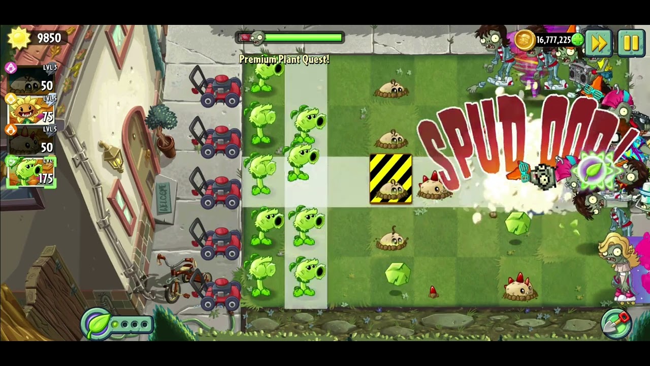 Premium Plants Quests!! Plants vs Zombies 2!! Weekly Challenge Gameplay Compilation - YouTube