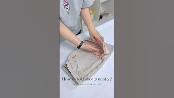 How to fold shorts neatly?#foldinghacks #storageideas #foldingclothes #foldingpants #howtofoldpants