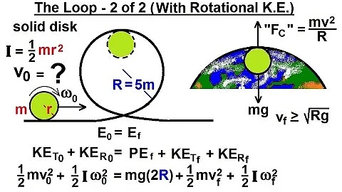 Physics 8.5   Rotational Kinetic Energy (16 of 19) The Loop (With Rotational K.E.)