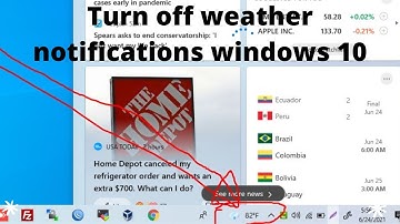how to disable weather notifications windows 10