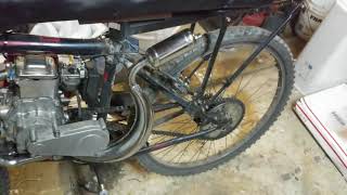 Motorized bike gets custom exhaust
