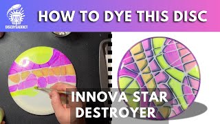 How to make this geometric pattern with simple glue method - Innova Star destroyer disc dye