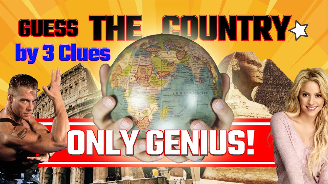 Country Name Challenge Crack the Code with 3 Clues, Game for Geniuses