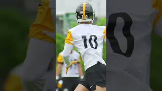 First Look: Roman Wilson with a smooth catch at Steelers Rookie Minicamp  #nfl #steelers #herewego