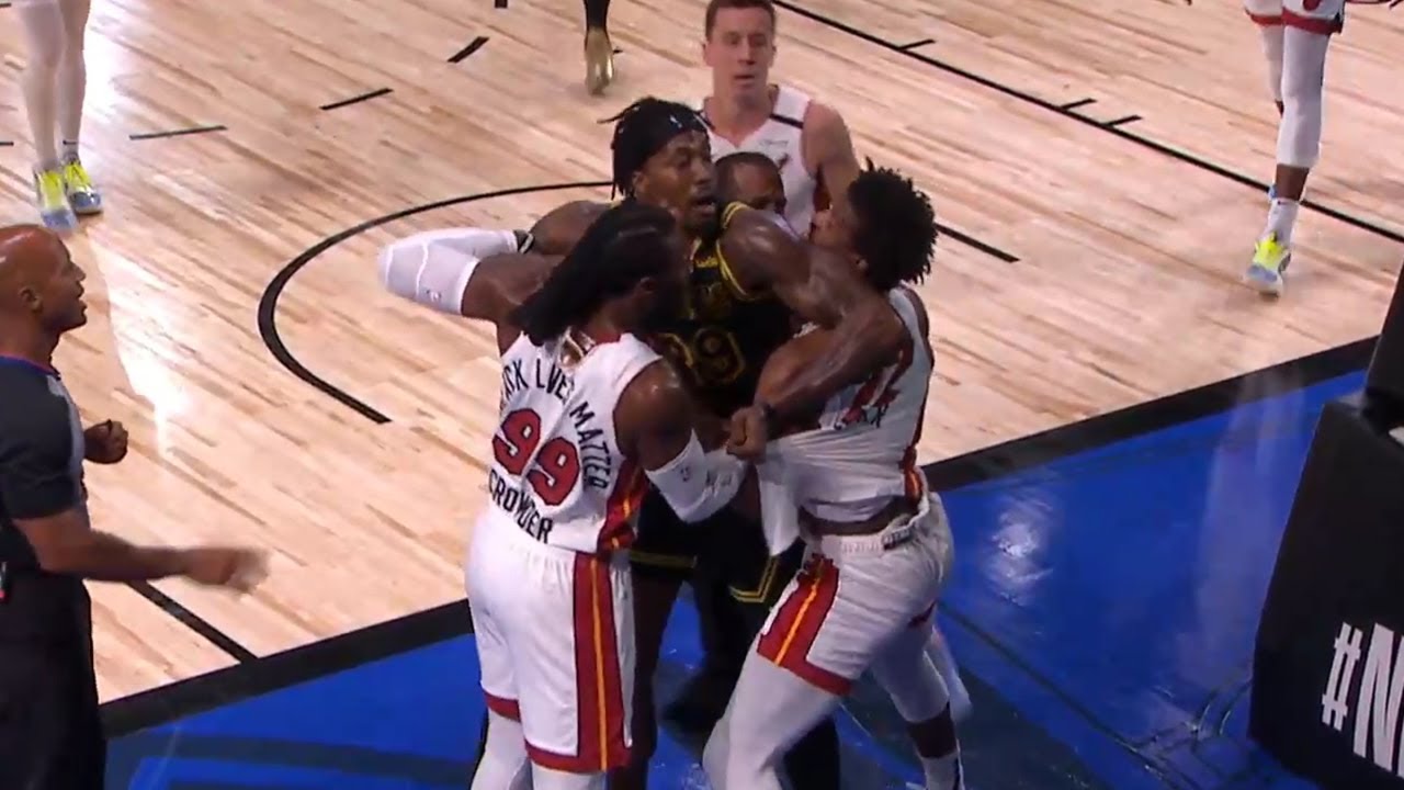 Jimmy Butler & Dwight Howard having a wrestling match during the NBA Finals - YouTube