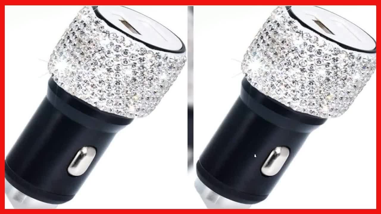 Great product -  Dual USB Car Charger Bling Bling Handmade Rhinestones Crystal Car Decorations