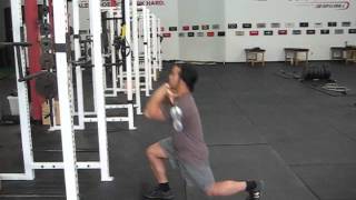 EricCressey.com: Barbell Reverse Lunge w/Front Squat Grip - Pause at Bottom