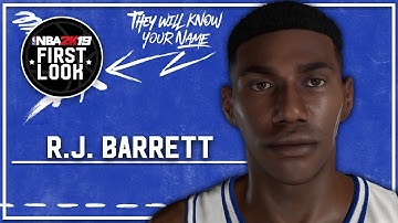 NBA 2K19 - How To Create R.J. Barrett (Version 2)