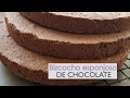 Bizcocho esponjoso de chocolate - Bizcochuelo casero básico - Fácil y paso a paso