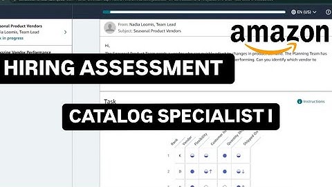 Amazon Assessment ! Catalog Specialist I  | Amazon assessment answers |  Job Interview | Online Test
