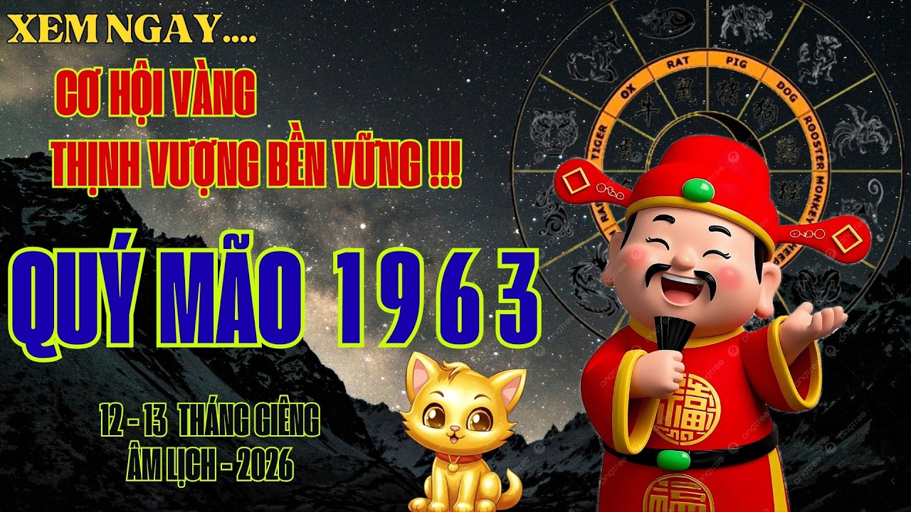 CƠ HỘI VÀNG! QUÝ MÃO 1963 Trong 2 ngày tới  PHẢI NẮM BẮT NGAY – 2026 thịnh vượng bền vững! XEM NGAY