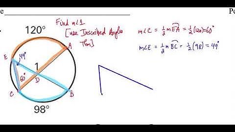 Angle of Intersecting Chords Example