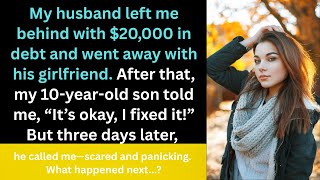 My Husband Left Me for His Girlfriend, Leaving $20,000 in Debt. Then My 10-Year-Old Son Said...