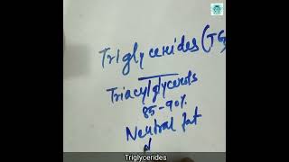 Triglycerides, short note, for details subscribe The Academia