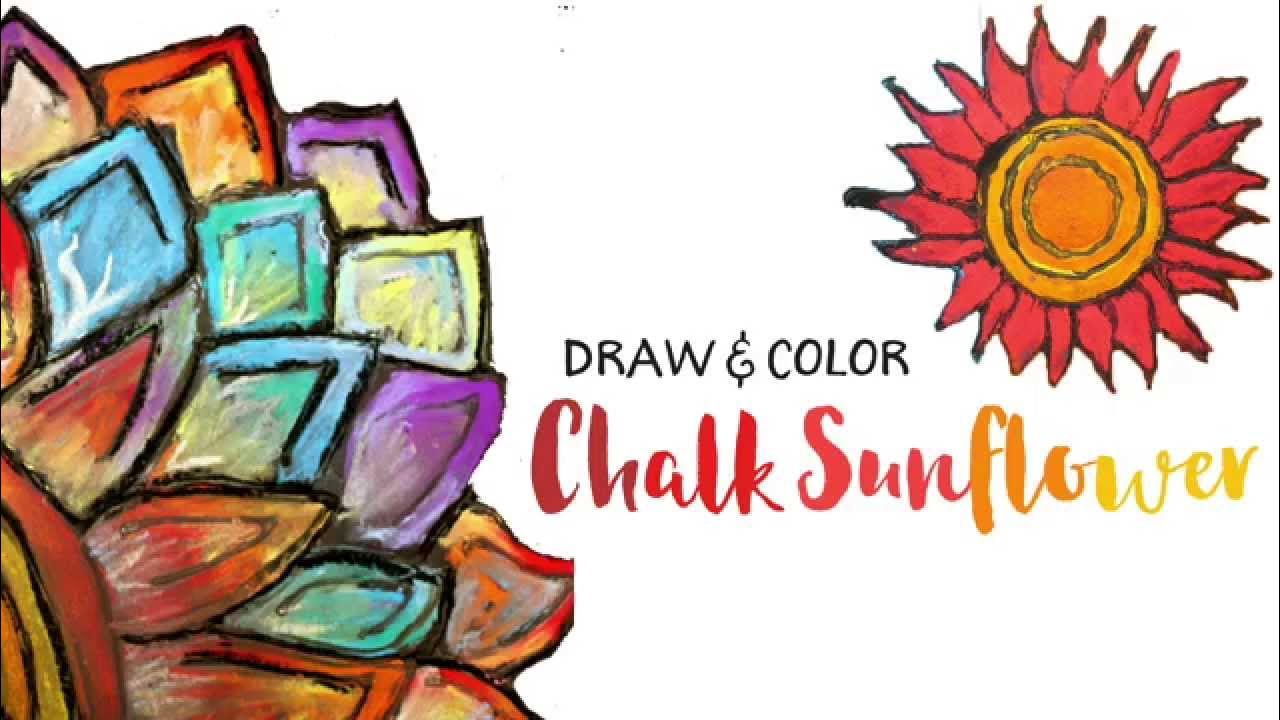 Chalk Sunflower Art Project for Kids 