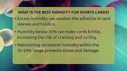 What Is The Best Humidity For Sports Cards? - The Memorabilia Zone