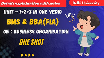 Business organisation One shot Detailed explanation | Unit-1,2,3 in one video | Part 1