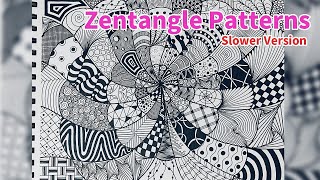 ASMR Zentangle art | Zentangle Patterns | Zentangle | Zentangle Art | Doodle art | Slower Version