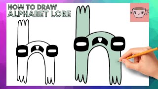 How To Draw Alphabet Lore - Letter X  Cute Easy Step By Step Drawing  Tutorial 