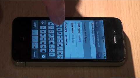 Setting up an email account on an iPhone 4