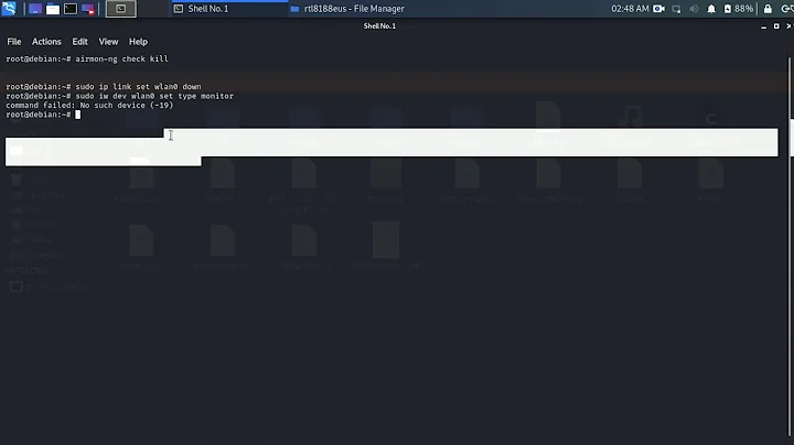 tutorial fix no such device (-19) kali linux tp link tl-wn722n monitor mode