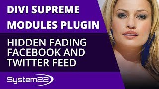 Divi Theme Supreme Modules Plugin Add A Hidden Fading Facebook And Twitter Feed