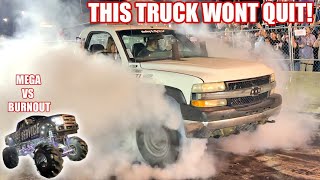 Taking A Burnout Truck To A Mega Truck Tug Of War!!! It Did Not Disappoint!!! 4x4 Burnouts!