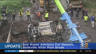 Officials say most service restored after massive water main break in Belleville, N.J.