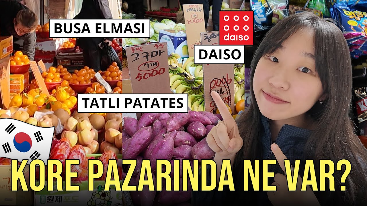 [K-VLOG] Kore pazarında ne var?🇰🇷 #korean #kore #koreli #vlog