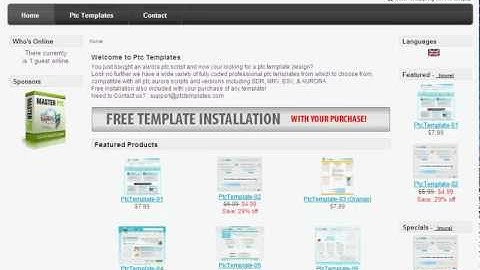 Ptc Templates - Get a Professional Ptc Template for your Paid to Click Site!