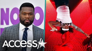 50 Cent Trolls Himself After Upside-Down Super Bowl Halftime Entrance
