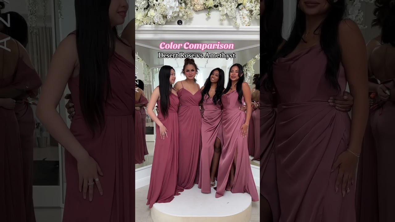 Mix & Match Bridesmaids Dresses! Desert Rose vs. Amethyst 