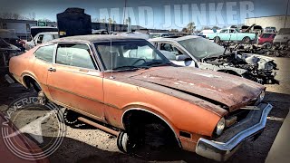 1977 Ford Maverick in the junkyard.