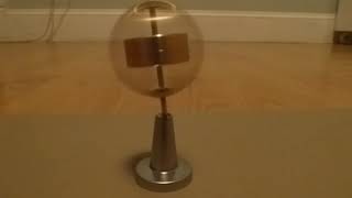 Electric Heavy Enclosed Spinning Top on Fixed Base 0:35. Won't Rise Even From Near Vertical