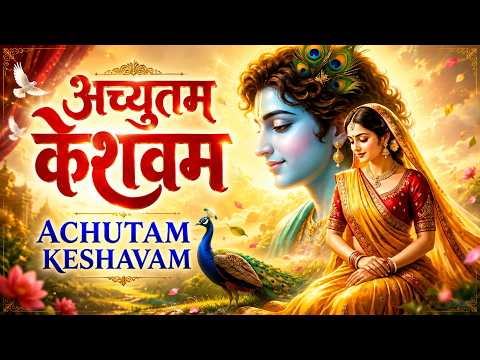 अच्युतम केशवम ( Lyrical ) Achyutam Keshavam | Krishna Damodaram | Krishna Bhajan | Meenakshi Panchal