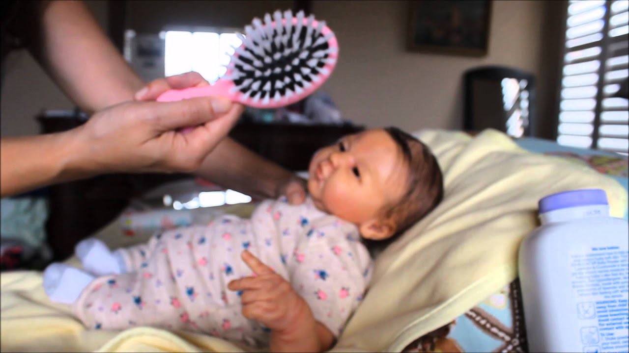 Reborn Bi racial - Asian cutie pie's first changing/ feeding video