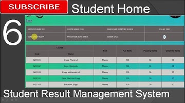 6. Student Result Management System in jsp - Student Home (Eclipse IDE,Tomcat Sever, MySQL Database)
