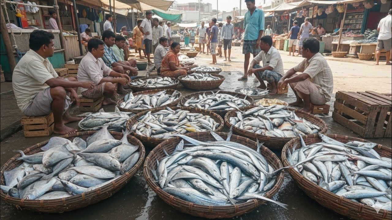 Wholesale Fish Market Karachi Fisheries Biggest Fish Chin💯🐟🐠