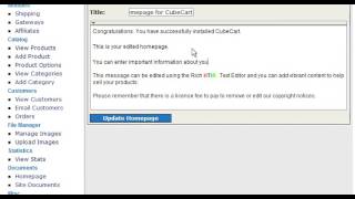 Tutorial How To Configure Your Home Page In Cubecart Layeronline Web Hosting
