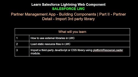 15. Salesforce LWC | Project | Part II - Partner Contact Location - Import 3rd party map JS library