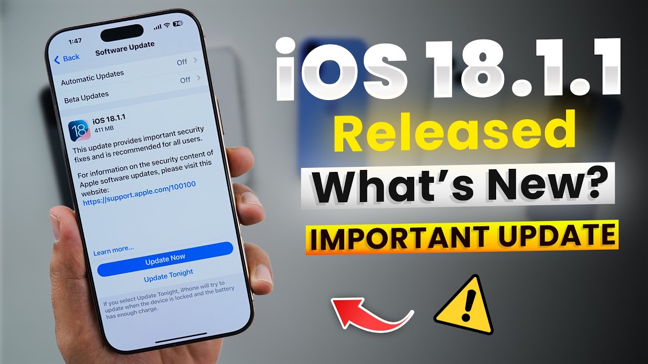 iOS 18.1.1 Released | What’s New? Important Update - YouTube