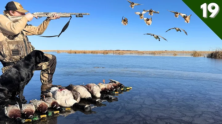 DUCK HUNTING A 10 Yard Wide ICE HOLE | Tight Decoying MALLARDS