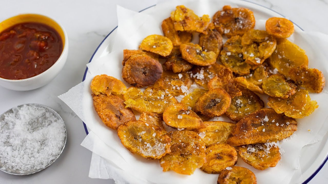 Crispy ShallowFried Tostones Recipe YouTube