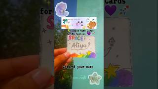 ✨ Space Name Cards for My Subbies 💜🚀 #aesthetic #ytshorts #nameslip #subbies