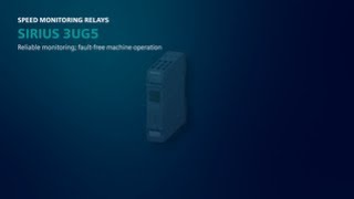 SIRIUS 3UG5 speed monitoring relays