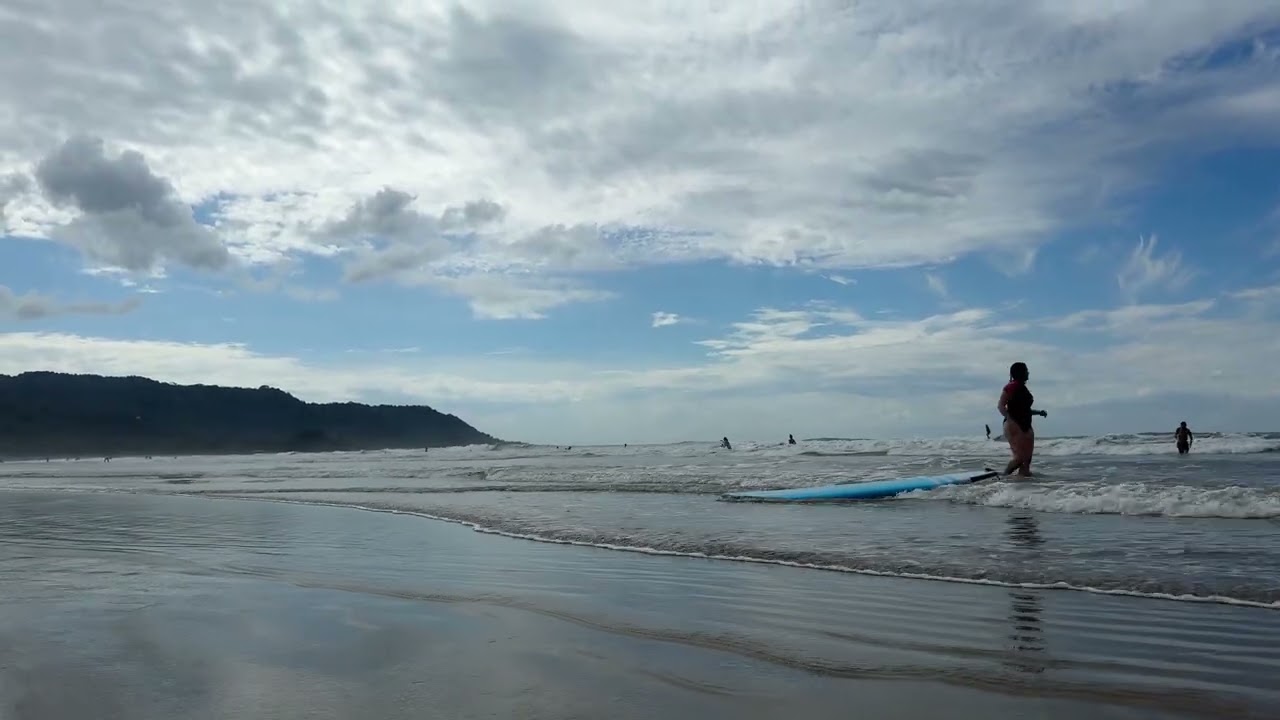 Costa Rica Beach Waves 🌊 Sunny Ocean Sounds | Relaxing Nature Ambience 4K