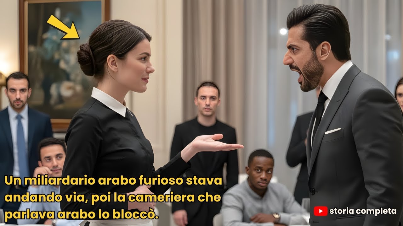 Un miliardario arabo furioso stava andando via, poi la cameriera che parlava arabo lo bloccò.