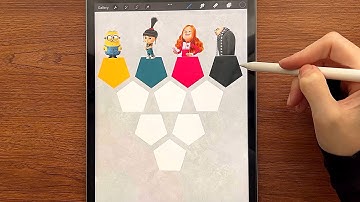 Digital Color Mixing in Procreate: Despicable Me 4 Characters #procreate #colormixing #despicableme4