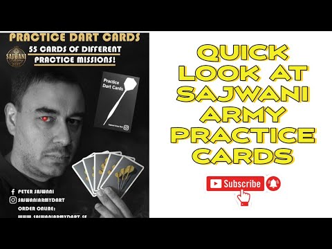 quick look at the Sajwani Army Darts practice cards