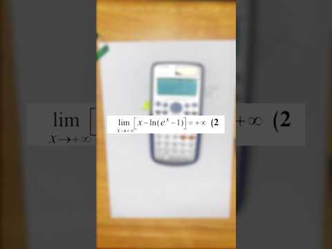 حساب النهايات بالالة الحاسبة كازيو طريقة سهلة جدا Bac2024 بكالوريا2024 Bac Algeria Bac2020 